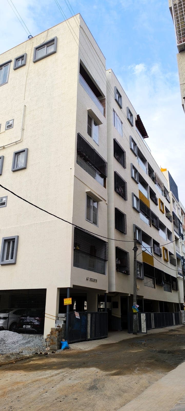 AJ Heights, a six-storey apartment building in Bengaluru